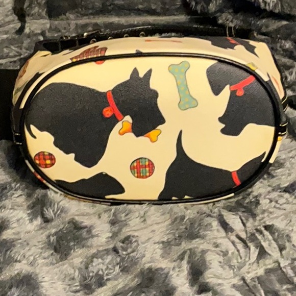 Vintage Dooney & Bourke Scottie Dog Print Shoulder Bag  11”W x 6.25”H x 7”D ~EUC - Picture 5 of 16